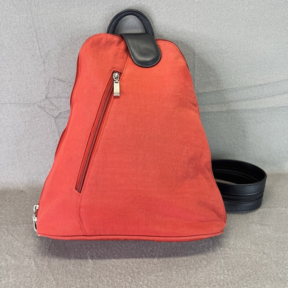 Baggallini Metro Convertible Backpack Nylon Rusty Red